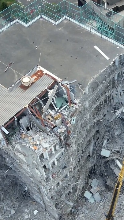 Part of building collapses at Burwood