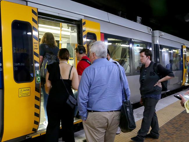 General photo's of Queensland Rail train commuters pictured at Central Station, Brisbane CBD Friday 25th October 2019 Picture AAPimage/David Clark