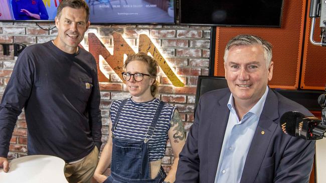 Working with Eddie McGuire on radio was ‘pretty consuming but brilliant’ and the pair remain friends. Picture: Tim Carrafa