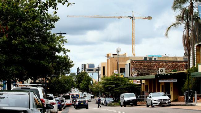 Cranes in Gosford CBD are a positive sign things are turning around for development.(AAP Image/Sue Graham)