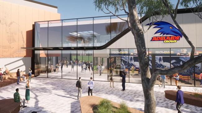 Vision of the Adelaide Football Club’s proposed new training, administration and community precinct at Thebarton Oval. Picture: City Collective