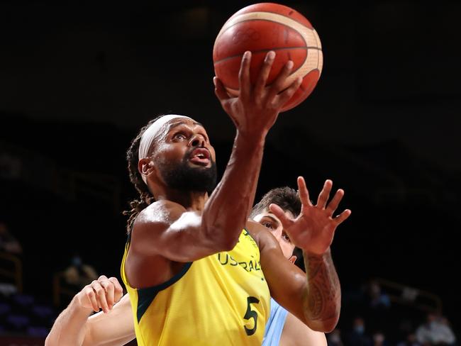 The Aussies will need Patty Mills to continue to be Boomer Patty. Picture: Getty Images