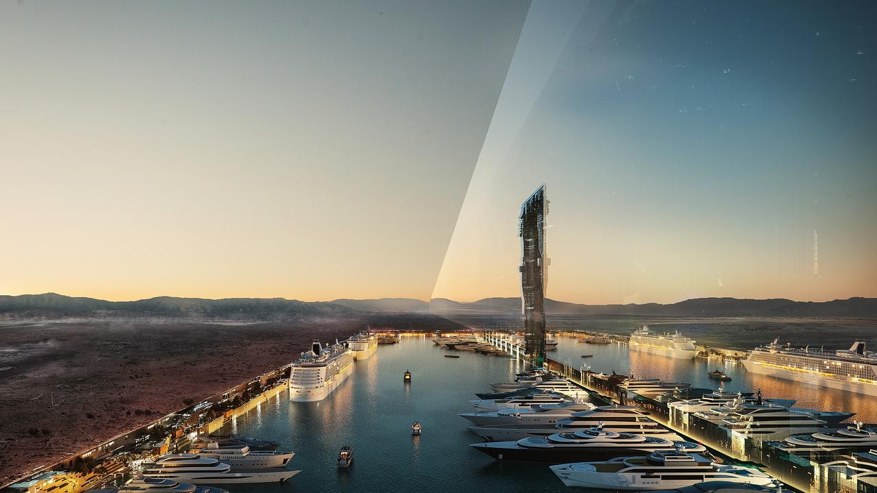 Saudi Arabia's 170km 'Line' city in the desert promises a civilization revolution that puts humans first, providing an unprecedented urban living experience while preserving the surrounding nature. Picture: Supplied