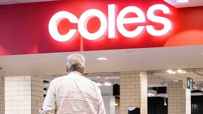 SYDNEY, AUSTRALIA - NewsWire Photos April 19, 2021: Signage outside a Coles supermarket, Sydney. Picture: NCA NewsWire / James Gourley