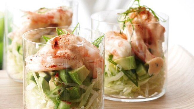 Prawn cocktail with smoky mayonnaise.