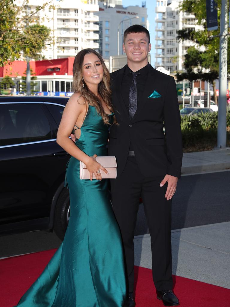 Palm Beach Currumbin State High formal at Gold Coast Convention Centre. Kye Behenna and Molly Mason. Picture Glenn Hampson