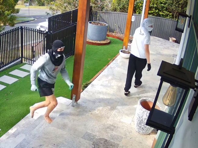 Youths caught on home security cameras breaking in/ – Photo Supplied,