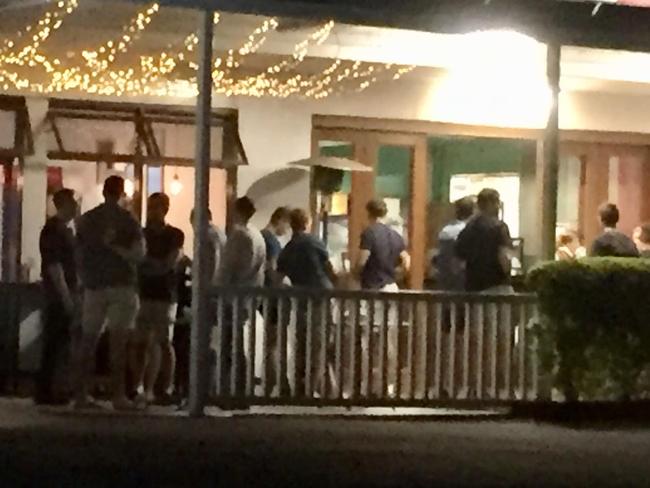 A Canungra woman has spotted a large group disregarding Government advice on coronavirus and gathering outside a restaurant.