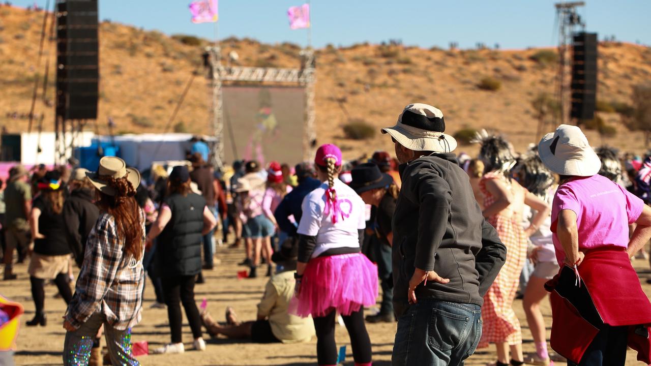 The world record attempt for the Nutbush at Big Red Bash 2023. Photo: Danica Clayton