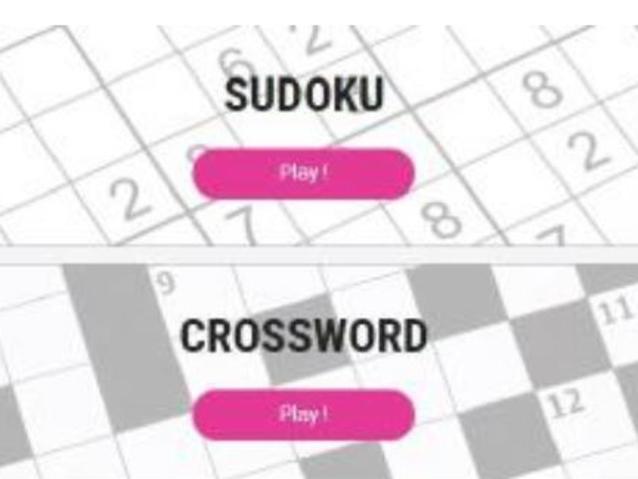 Play Sudoku or have a crack at our crosswords