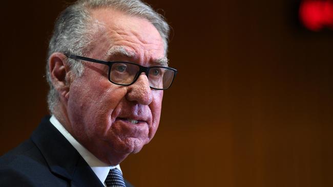 Sydney Airport chairman David Gonski has been grilled by shareholders about the likely sale of Australia’s biggest gateway for $23.6bn. Picture: NCA NewsWire/Bianca De Marchi