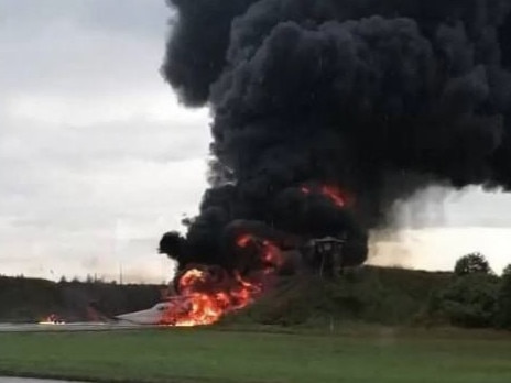 The jet was engulfed in a massive fireball. Picture: Supplied