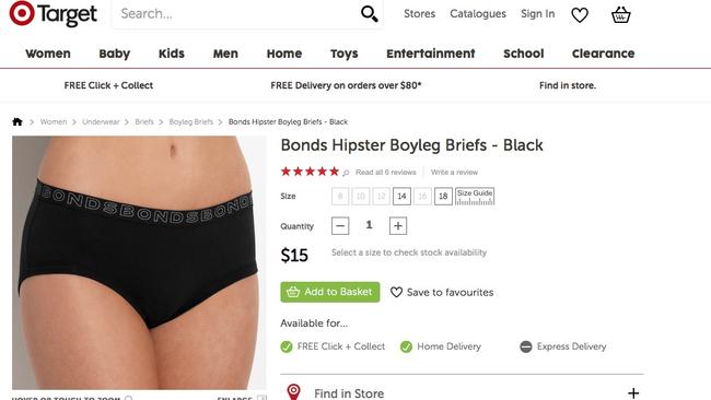 Bonds underwear, Country Road jumpers: Things women pay more for