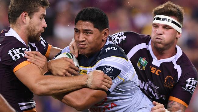 Jason Taumalolo of the Cowboys in action.