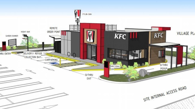 Plans for a new KFC at the Karalee Shopping Village expansion plans.