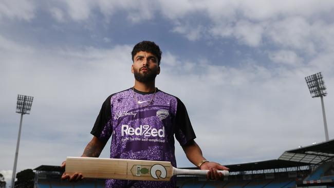 Nikhil Chaudhary. Hobart Hurricanes ahead of the BBL season. Picture: Nikki Davis-Jones