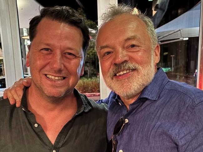 Paul Tripodi and Graham Norton  at Herringbone Picture: Instagram