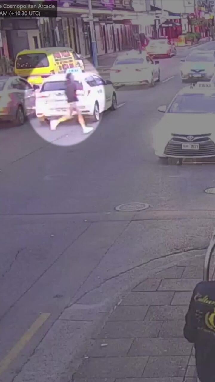 Brutal group attack on Hindley St caught on CCTV