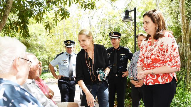 Premier Annastacia Palaszczuk addresses the media on the Cooroibah bushfire. Picture: Patrick Woods / Sunshine Coast Daily.