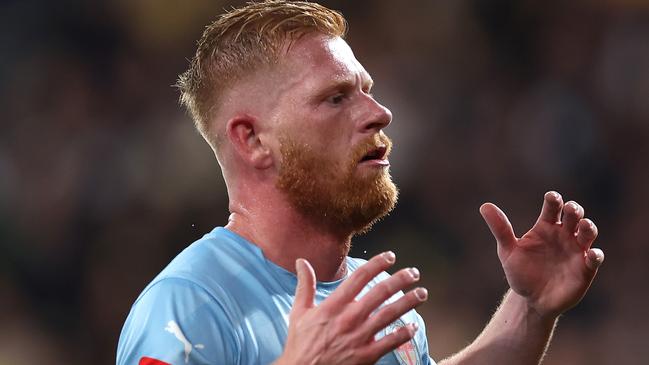 SYDNEY, AUSTRALIA - JUNE 03:  Richard van der Venne of Melbourne City reacts during the 2023 A-League Men's Grand Final match between Melbourne City and Central Coast Mariners at CommBank Stadium on June 03, 2023, in Sydney, Australia. (Photo by Mark Kolbe/Getty Images)