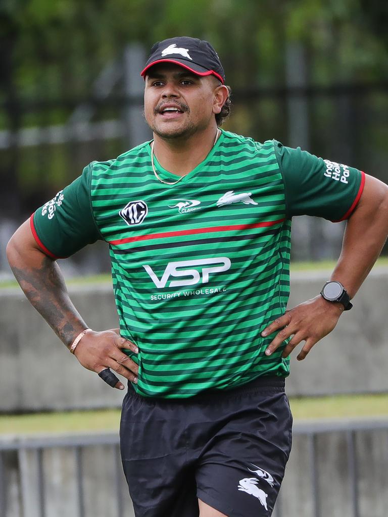 Latrell Mitchell at preseason Rabbitohs training. Picture: Rohan Kelly