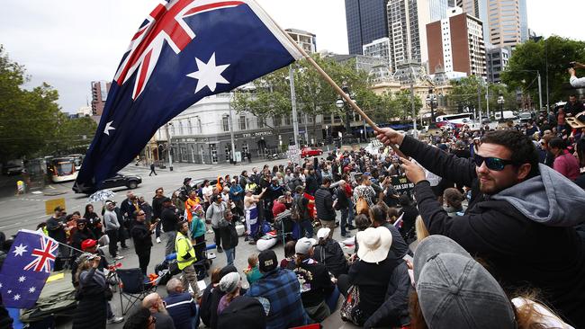 Andrews has spoken of a ‘small ugly mob’ outside parliament but failed to appreciate the large angry mob beyond. Picture: Getty Images