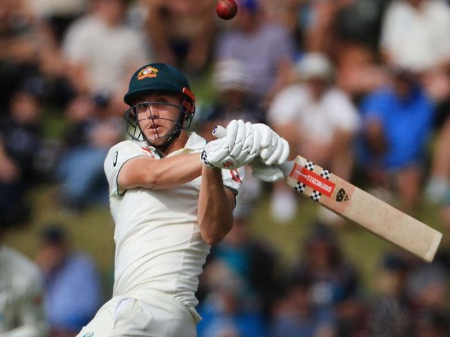 Cameron Green pulls one away on his way to a century. Picture: Marty Melville/AFP.