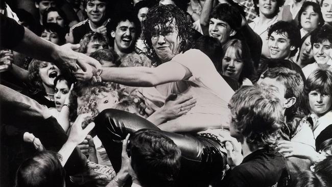 Jimmy Barnes sharing a moment with fans during a Cold Chisel performance. Picture: supplied