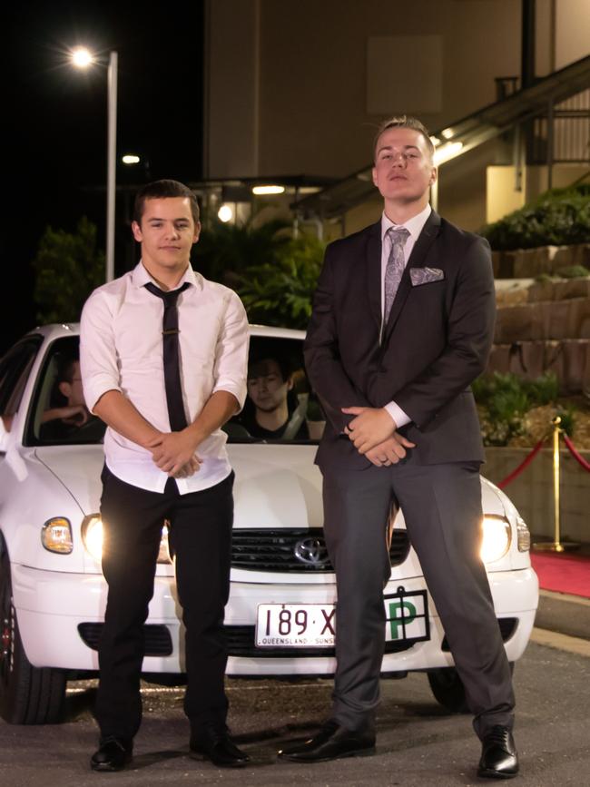 Nate Nelson and Keagan Wienand. Hillcrest Christian College 2020 school formal. Photo: Supplied