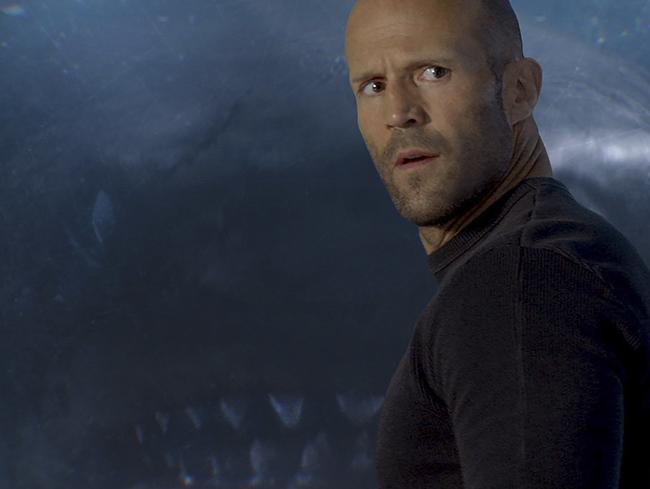 Jason Statham in a scene from the film The Meg.