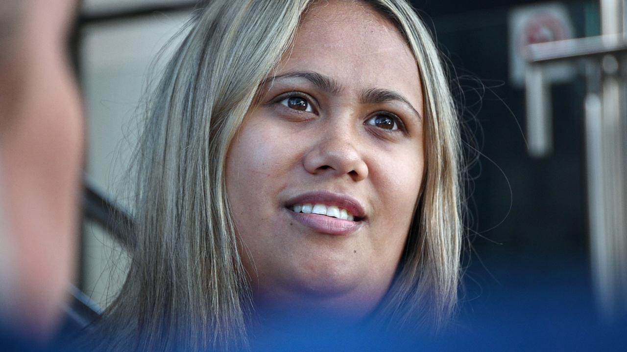 Claudia Combarngo, daughter of Debbie Combarngo, leaves Toowoomba Courthouse after hearing the sentences of the people responsible for her mother’s death.