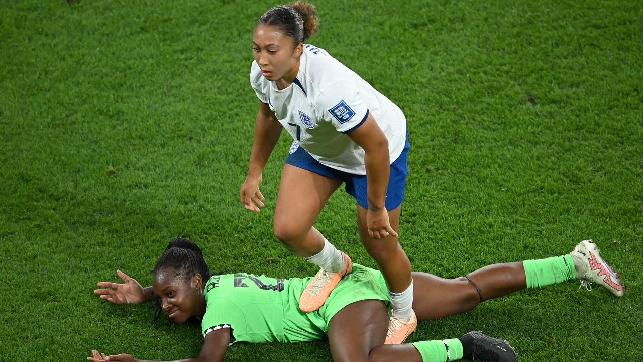 Lauren James was sent straight off. (Photo by Matt Roberts - FIFA/FIFA via Getty Images)