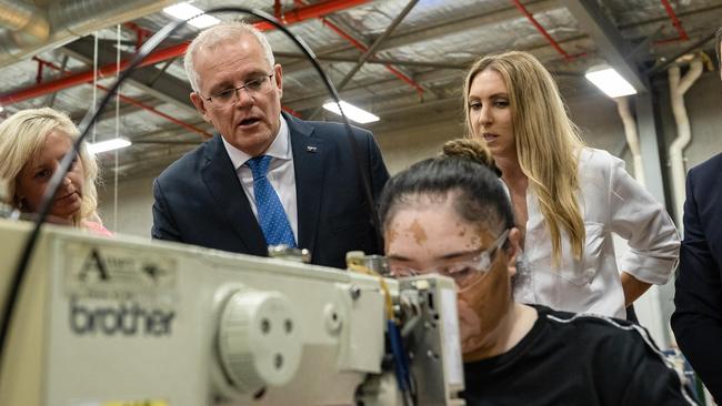 Scott Morrison in the electorate of Lindsay located in the western suburbs of Sydney. Picture: Picture: Jason Edwards