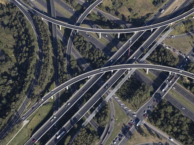 The M4 Western Motorway and Westlink M7 Light Horse Interchange. Picture: Ryan Pierse/Getty Images