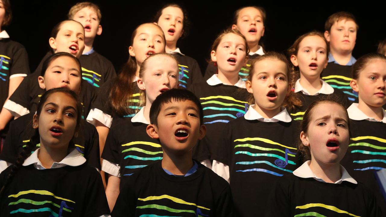 New research findings suggest adults produce four times the volume of droplets compared to children during activities like singing, which is great news for school choirs. Picture: AAP Image