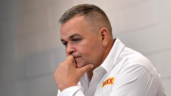 Anthony Seibold is fighting for his future at the Broncos. Picture: Bradley Kanaris/Getty Images