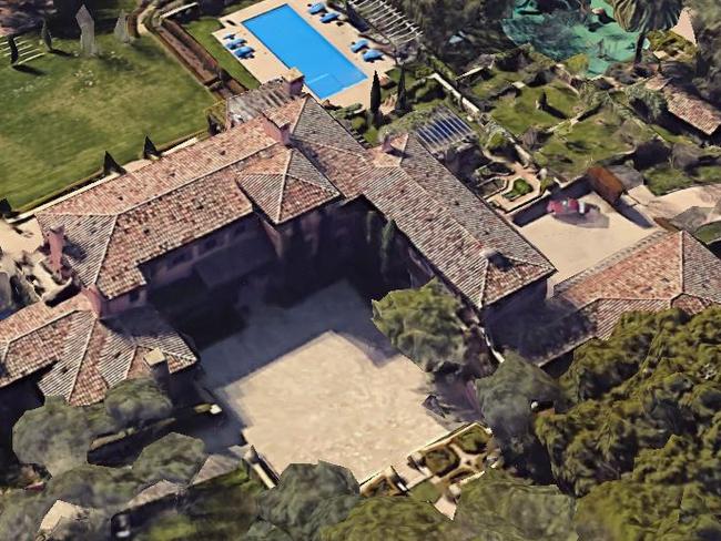 The home, which has private courtyards and gardens, is about 90 minutes from LA. Picture: Google Maps