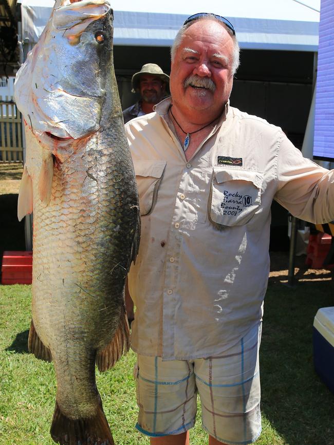 Scott Lynch with his 17.88kg barramundi caught during an Emu Park Fishing Classic.