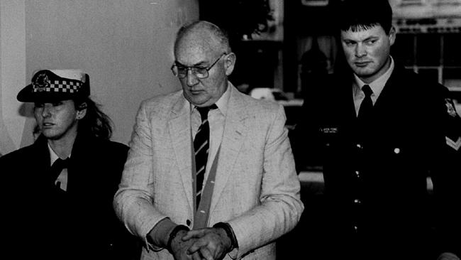 Ridsdale in 1994 being brought into court.