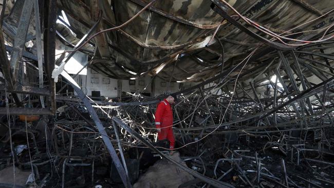 Around 150 people suffered injuries in the stampede to escape the hall. Picture: Safin HAMID / AFP