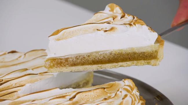 Pina colada meringue tart