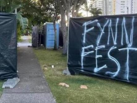 The images posted to the Burleigh and Miami Community - 4220 Facebook group Sunday morning, showing the debris and garbage left on Anzac Pde.