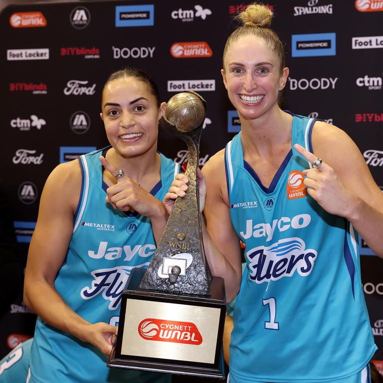 <!DOCTYPE html PUBLIC "-//W3C//DTD HTML 4.0 Transitional//EN" "http://www.w3.org/TR/REC-html40/loose.dtd"><html><body><p>Cole and Maddison Rocci (right) are defending WNBL champions with the Southside Flyers. Photo by Kelly Defina/Getty Images</p></body></html>