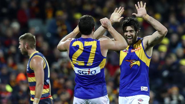 Josh Kennedy’s West Coast Eagles have again shaken up the top eight. Picture: Sarah Reed