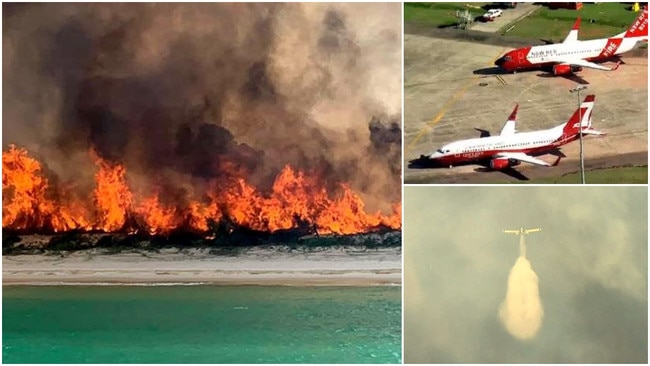 Bushfire fight continues on Fraser Island.