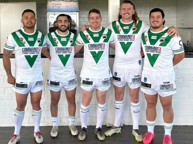 Coogee Wombats' leadership group (from left) Shaun Dowie, Daniel Mougios, Tim Bennett, Jake Tobin and Evan Manning. Picture: Coogee Randwick Wombats Facebook Page