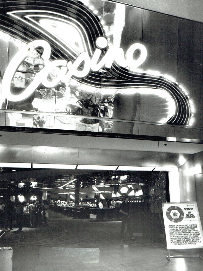 Inside the casino in the late 1980s. Photo by Paul Trezise