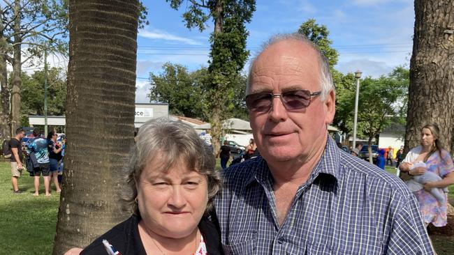 Gympie Anzac Day service 2022 - Maree and Greg Wyllie.