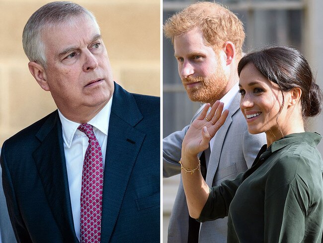 Prince Andrew and the Duke and Duchess of Sussex have created plenty of headlines in recent months for very different reasons. Picture: AAP/Getty Images