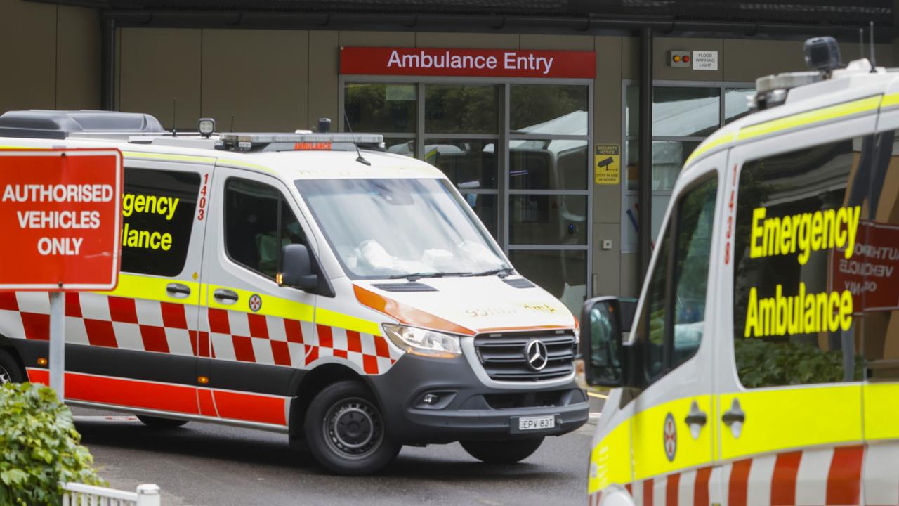 Ambulances arrive at St Vincent's Hospital on December 28 in Sydney, Australia. Picture: Jenny Evans/Getty Images